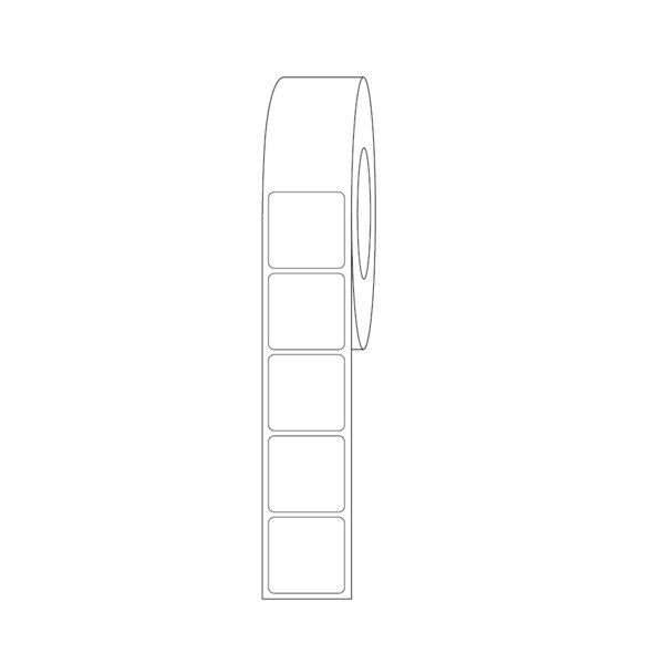 Thermal Transfer Slide Label, 15/16" x 15/16", 1 Across White